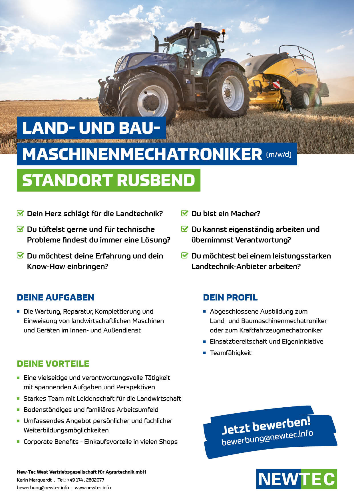 NEWTEC_Stellenanzeige_Land-_und_Baumaschinenmechatroniker_Rusbend