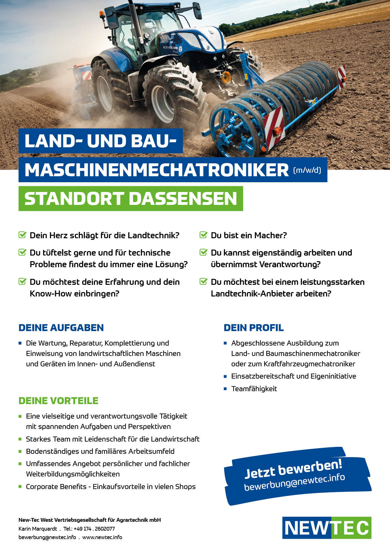 NEWTEC_Stellenanzeige_Land-_und_Baumaschinenmechatroniker_Dassensen