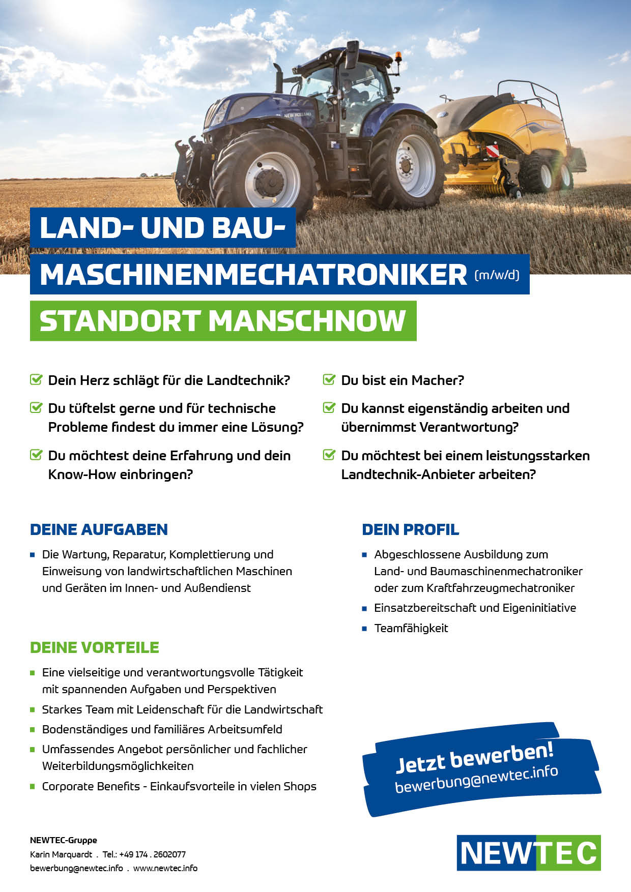 NEWTEC_Stellenanzeige_Land-_und_Baumaschinenmechatroniker_Manschnow