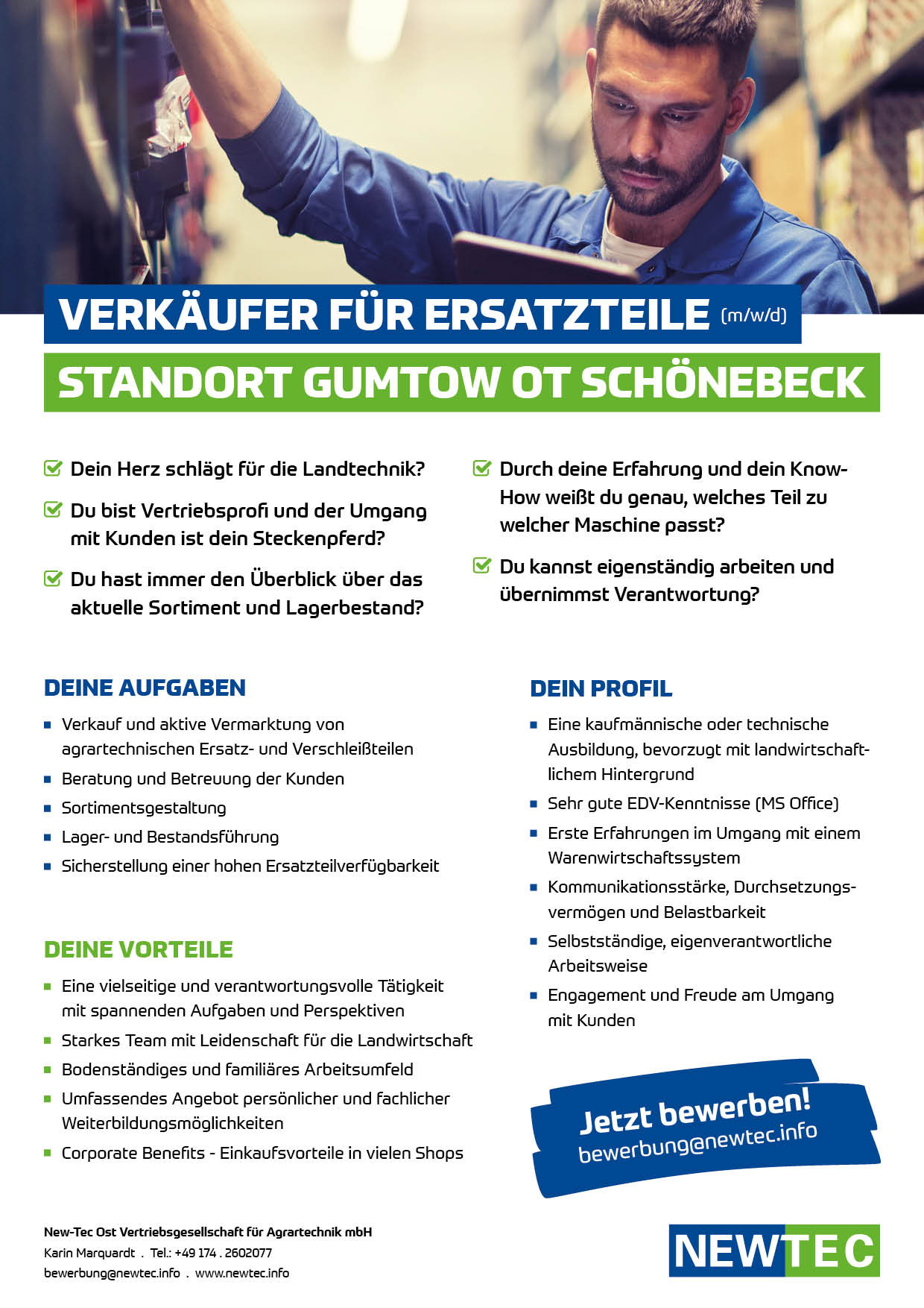 NEWTEC_Stellenanzeige_Verkaeufer_Ersatzteile_Schoenebeck
